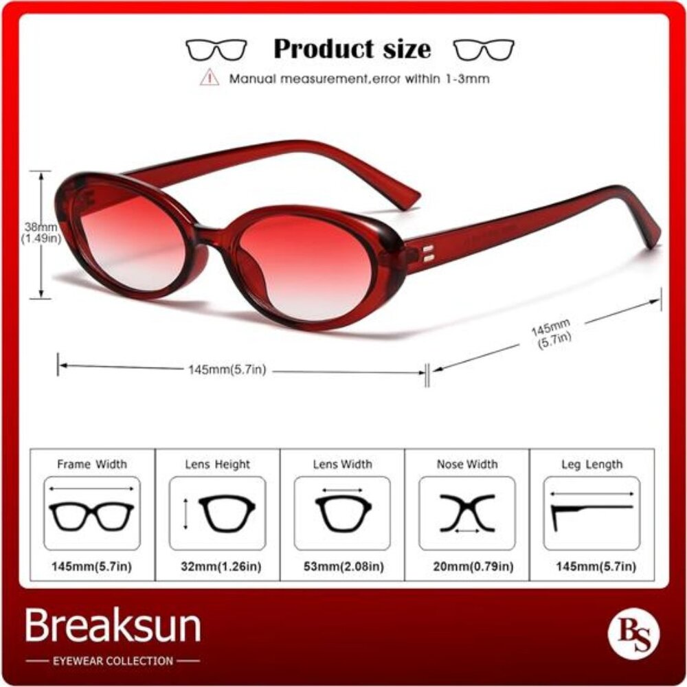 Retro Oval Sunglasses - Picture 5 of 6